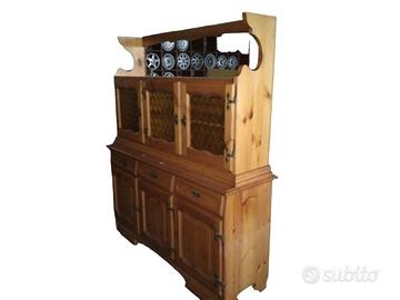 Piattaia In Legno In 2 Pezzi Stile Montanaro