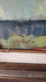 Dipinto Olio su tela quadro paesaggio