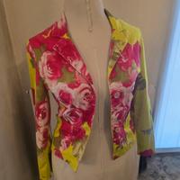 Giacca fiori fiorata S made in Italy cotone