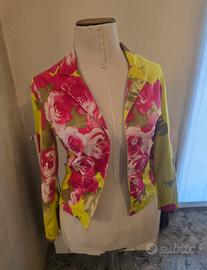 Giacca fiori fiorata S made in Italy cotone