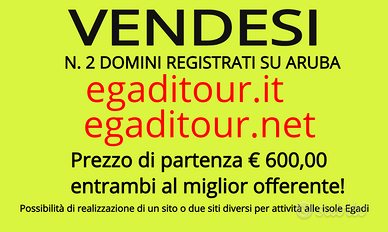 N° 2 nomi di dominio PREMIUM registrati su Aruba