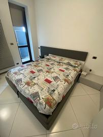 Letto Contenitore con Mensola Comodino