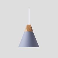 Lampadario minimale legno metallo