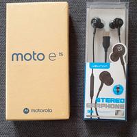 Motorola e15 color misty blue +auricolari Newtop