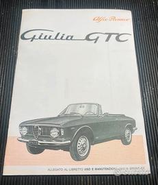 Libretto Uso e Manutenzione Alfa Romeo Giulia GTC