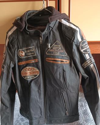 giubbotto vera pelle per la moto , taglia M,L