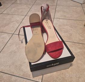 Sandali rosdi con tacco tipo camiscio misura 36