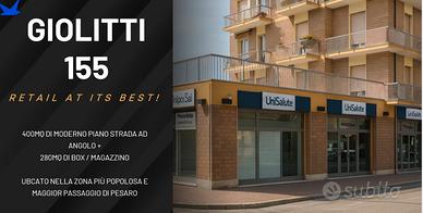 400mq di moderno piano strada ad angolo