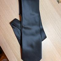 Cravatta 100% seta grigio canna di fucile lucido