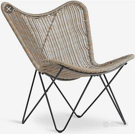 poltrona DESIGN da esterno interno in Rattan 