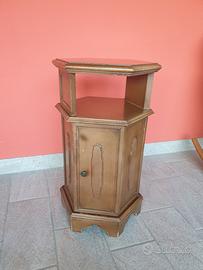 mobiletto esagonale stile antico con sportello 