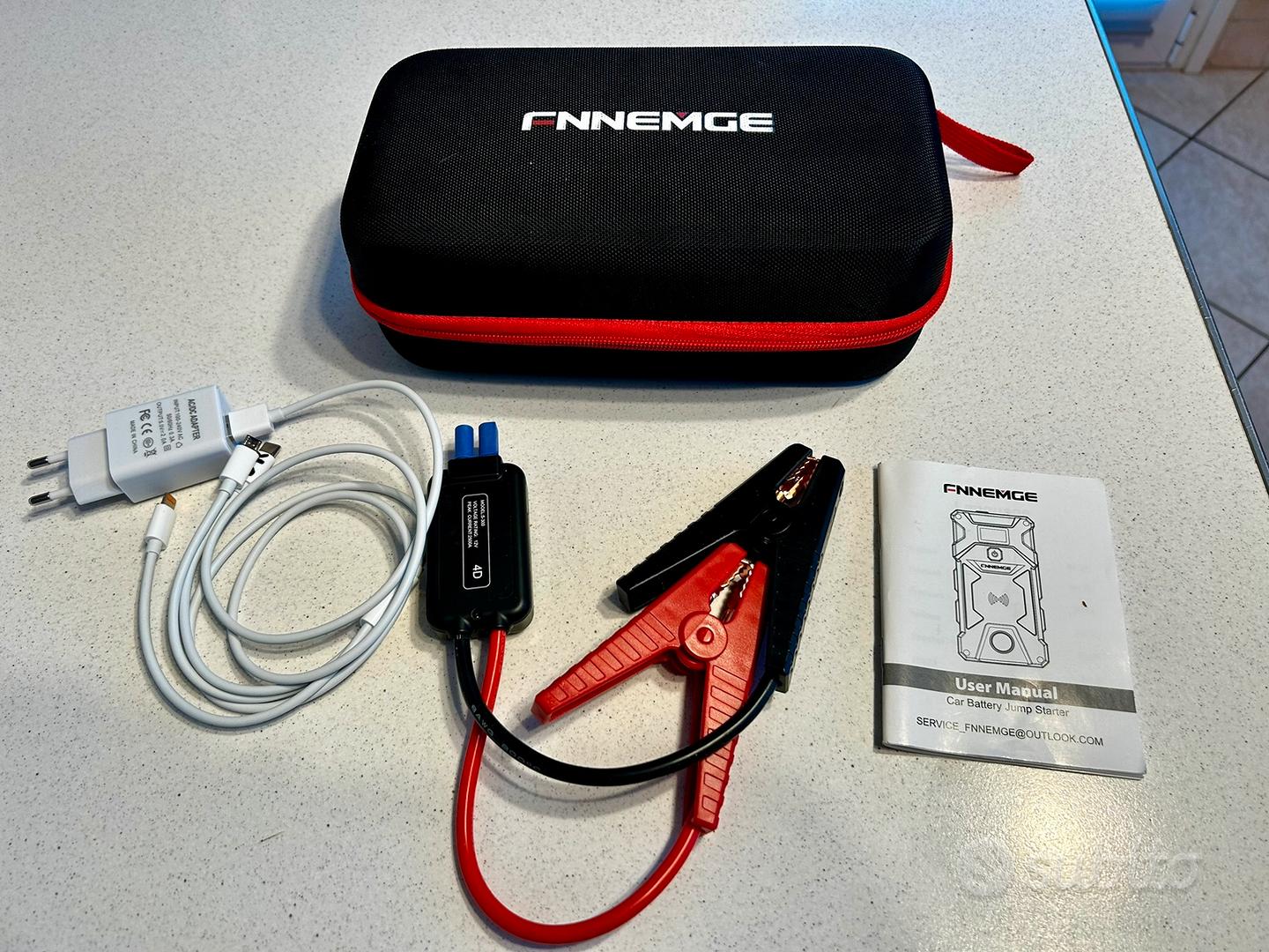 FNNEMGE Avviatore Batteria Auto, 2500A 24800mAh Avviatore