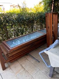 Finestre senza telaio in legno douglas