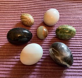 7 Uova in marmo/pietra dura