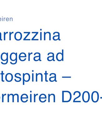 Carrozzina leggera ad autospinta