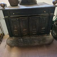 stufa camino a legna in ghisa