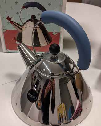 Bollitore Alessi 9093 azzurro nuovo mai usato