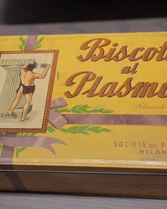 Scatola Biscotti Plasmon vintage