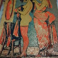 Salvatore Fiume serigrafia su broccato