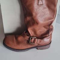  stivali in vera pelle color cuoio come nuovi