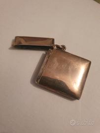Rarissima porta fiammiferi antica argento inglese 