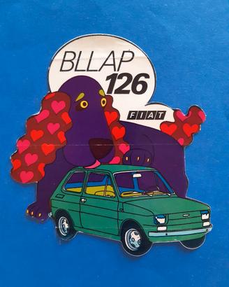 Adesivo sticker FIAT 126 vintage anni '70 RARO