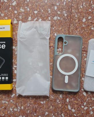 Cover Magsafe azzurra per Samsung Galaxy S24