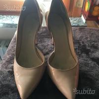 Scarpe decolte' beige/rosa cipria