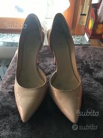 Scarpe decolte' beige/rosa cipria