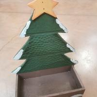 contenitore natalizio in legno