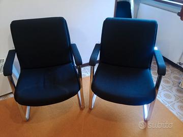 Poltrone  ospite in stoffa nera