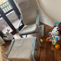 Poltrona ikea con poggiapiedi