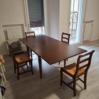 Set tavolo allungabile + 4 sedie