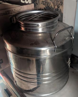 contenitore in acciaio inox 30l per olio di oliva