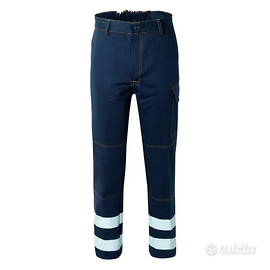 Pantalone da Lavoro Multitasche Bande Rifrangenti