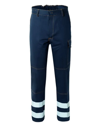 Pantalone da Lavoro Multitasche Bande Rifrangenti