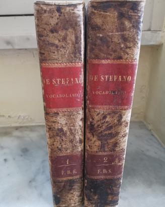 vocabolario lingua italiana T. De Stefano 1850,2 v