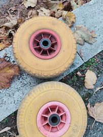 ruote per carrello gialle 