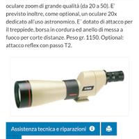 Cannocchiale Skymaster TK80 NUOVO SCATOLE E CUSTOD
