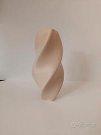 vaso spirale moderno beige