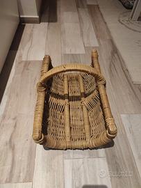 Cesta di vimini con manico