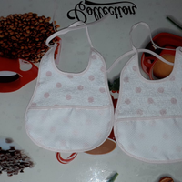 2pz bavetta rosa bianco punto croce tela Aida nuov