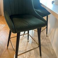 Sgabelli velluto verde