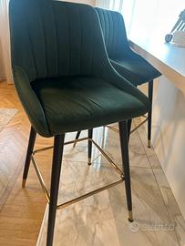 Sgabelli velluto verde