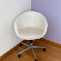 Sedia ufficio pelle bianca