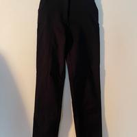 Pantaloni neri a sigaretta a vita alta taglia XS