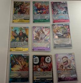 Lotto carte One Piece TCG giapponesi