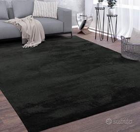 Tappeto 160x220 nero moderno pelo corto