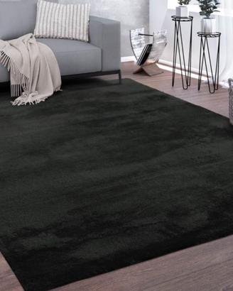 Tappeto 160x220 nero moderno pelo corto