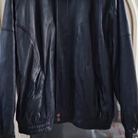 Giacca di Pelle Nera "Junction West" (Taglia L)